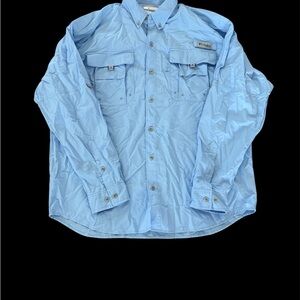 ❄️Columbia Blue Casual Button Down Shirt